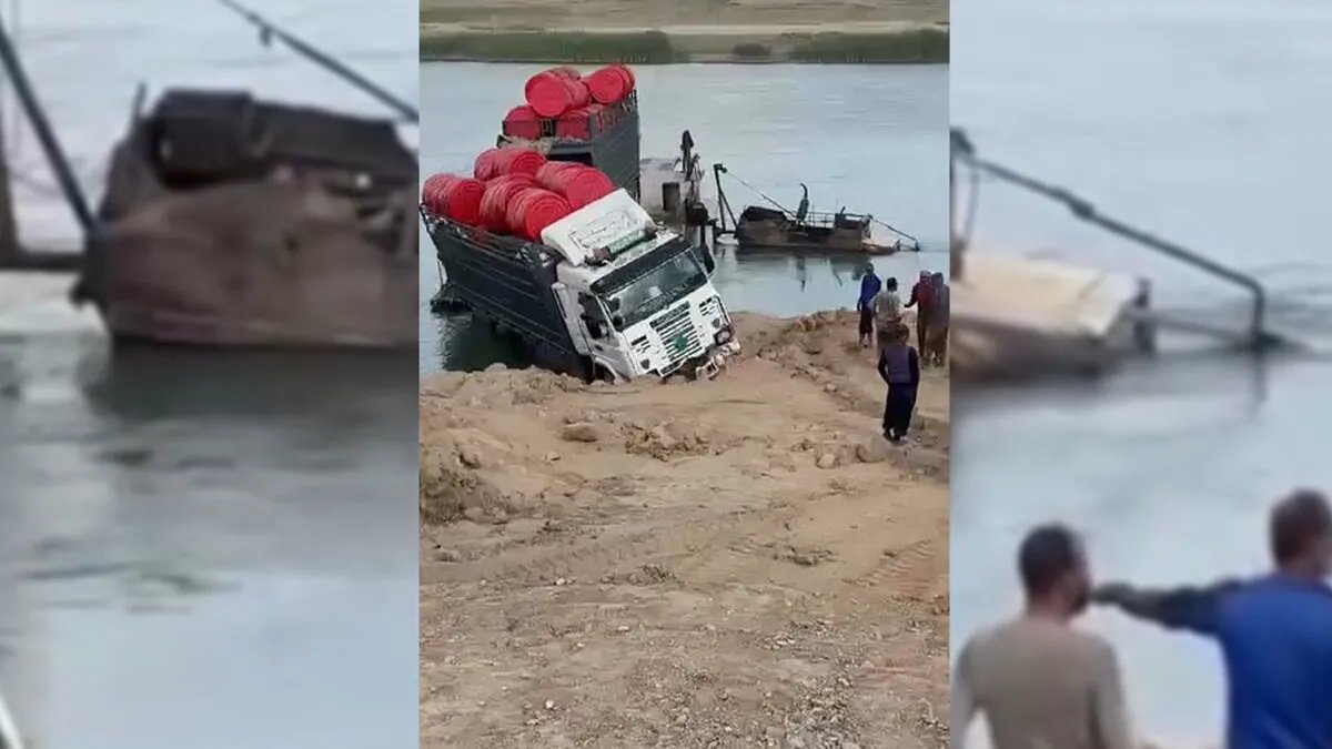 خسائر مادية إثر غرق ثلاث عبارات في نهر الفرات بريف دير الزور