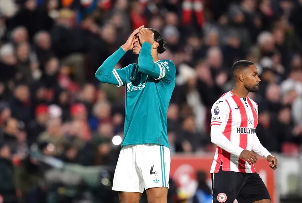 ليفربول يتلقى هزيمته الرابعة في الدوري الإنجليزي الممتاز أمام برينتفورد