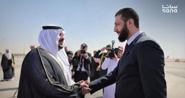 الرئيس الشرع في الرياض لبحث الاستثمار مع الأمير محمد بن سلمان والمشاركة في مؤتمر "مبادرة مستقبل الاستثمار"
