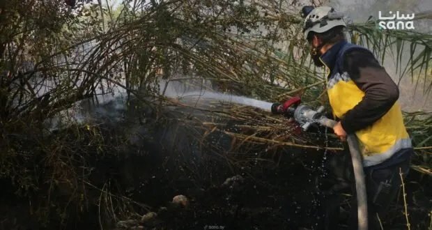 الدفاع المدني يكافح حريقين في محمية سرستان وقرية جديدة حزور بريف طرطوس