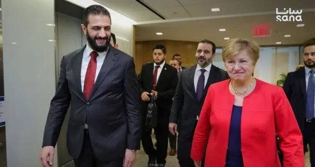 الرئيس الشرع يبحث التعاون الاقتصادي مع مديرة صندوق النقد الدولي في واشنطن