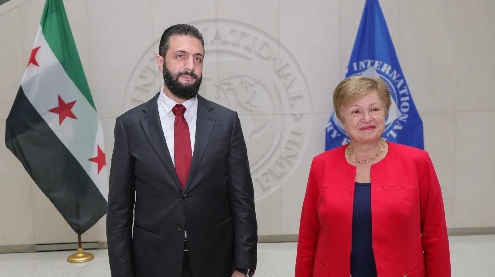 الرئيس الشرع يبحث التعاون مع صندوق النقد الدولي في واشنطن