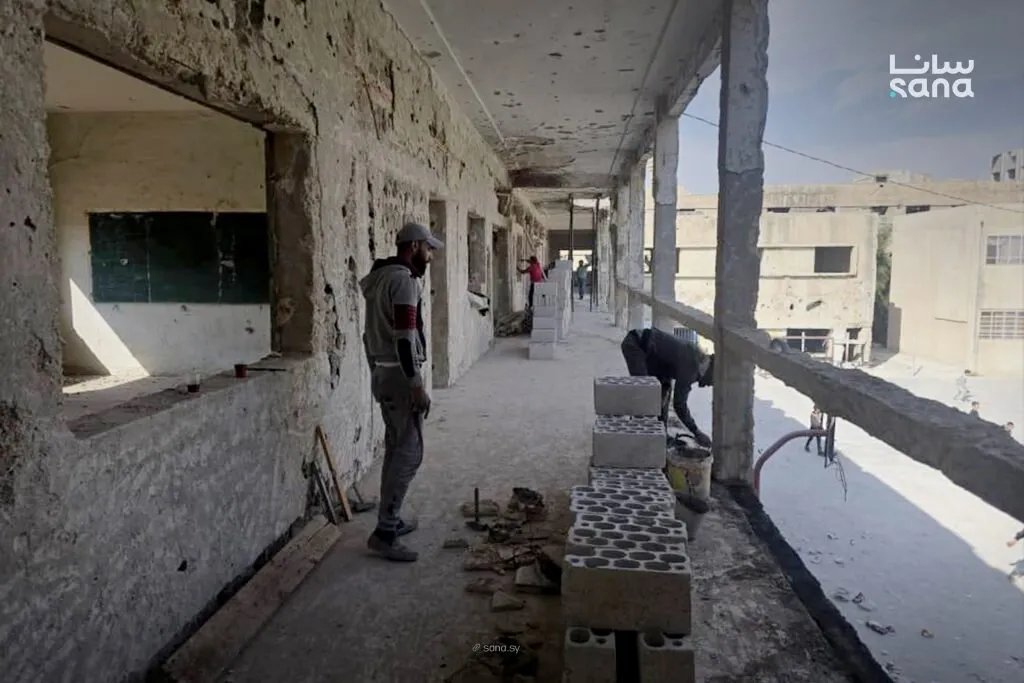 وزارة التربية تطلق حملة ترميم واسعة لثلاث مدارس في درعا