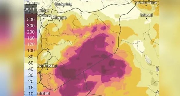 تحذير من طقس الغد: ارتفاع حاد في الحرارة ورياح عاصفة تجتاح مناطق واسعة من سوريا