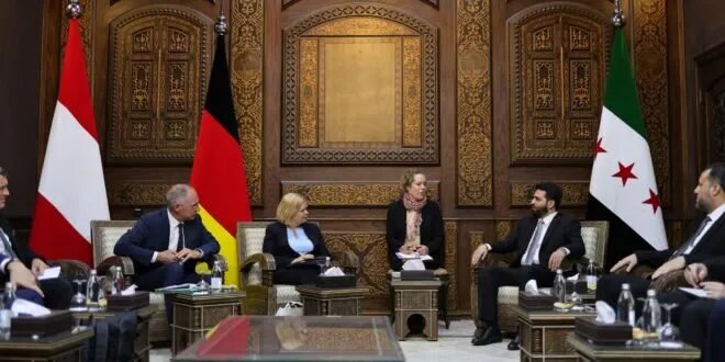 وزير الداخلية السوري يبحث مع وفد ألماني نمساوي تعزيز التعاون الأمني
