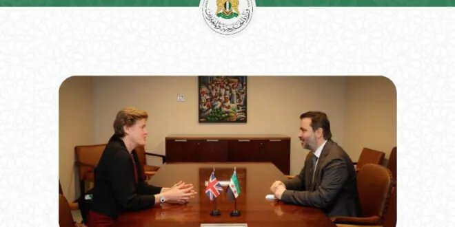وزير الخارجية السوري يدعو لرفع العقوبات عن سوريا ويناقش الاستقرار مع مندوبة بريطانيا في الأمم المتحدة