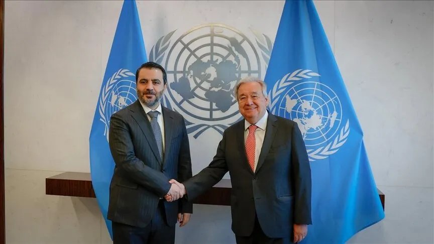 غوتيريش يدعم رفع العقوبات عن سوريا خلال لقاء وزير الخارجية الشيباني في نيويورك