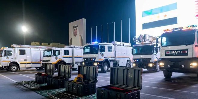 قطر تدعم الدفاع المدني السوري بمساعدات لوجستية هامة