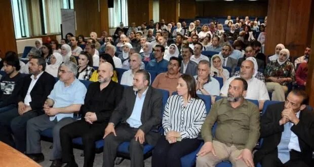 احتفال حاشد بعيد العمال في دمشق بحضور رئيس الاتحاد العام لنقابات العمال