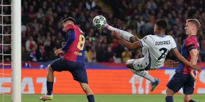 قمة الإثارة: برشلونة وإنتر ميلان يتعادلان بثلاثية في دوري أبطال أوروبا