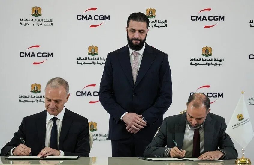 اتفاقية ضخمة: شركة فرنسية تدير محطة الحاويات في مرفأ اللاذقية لمدة 30 عاماً باستثمارات تصل إلى 230 مليون يورو