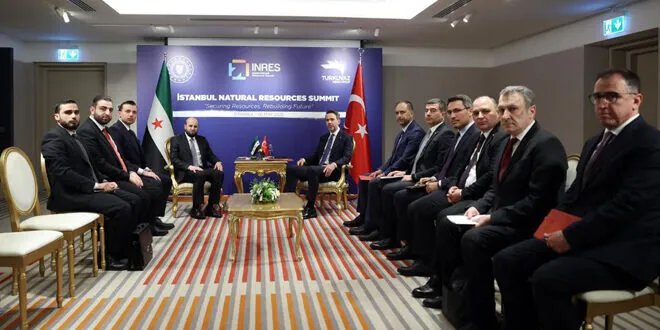 وزيرا الطاقة السوري والتركي يبحثان تعزيز التعاون وتبادل الخبرات في قطاع الطاقة